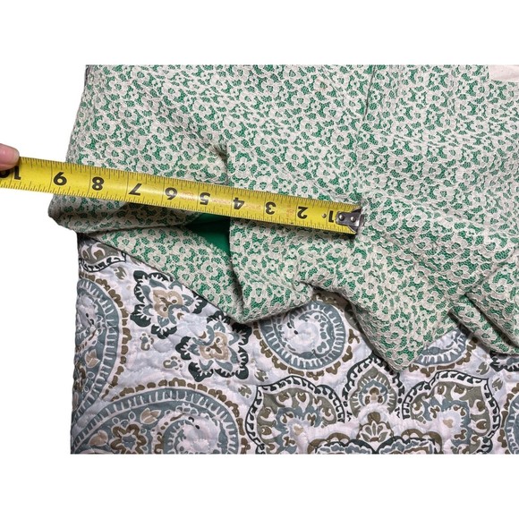 Anthropologie Cartonnier Rose‎ Point Green Floral Lace Overlay Shorts Sz 6 - Picture 8 of 12